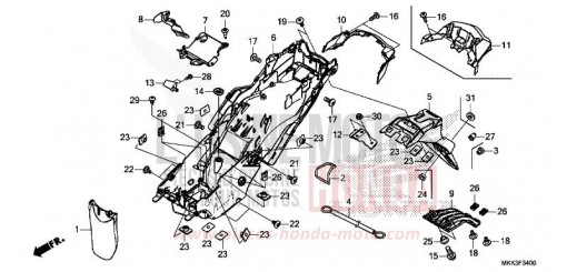 KOTFLUEGEL, HINTEN CRF1000D2J de 2018